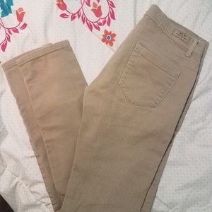 Khaki skinny pants